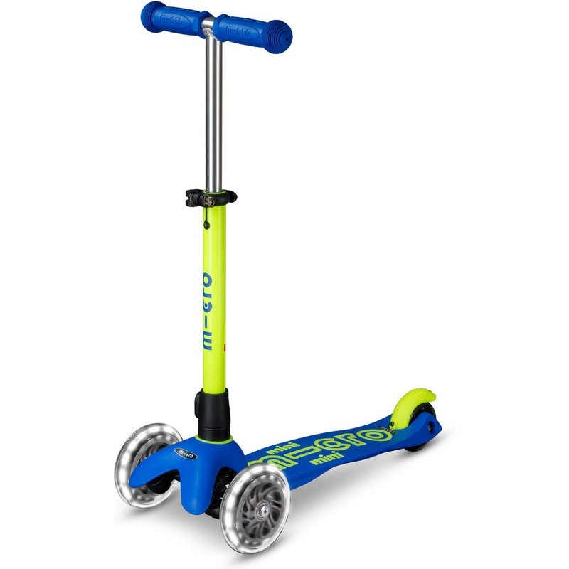 Micro Mini Deluxe Led Scooter Neon: Blue/Yellow