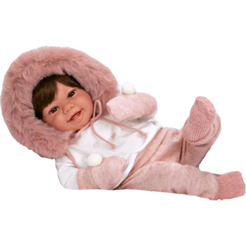 Tori Rosa Fur Bonnet Baby 45Cm