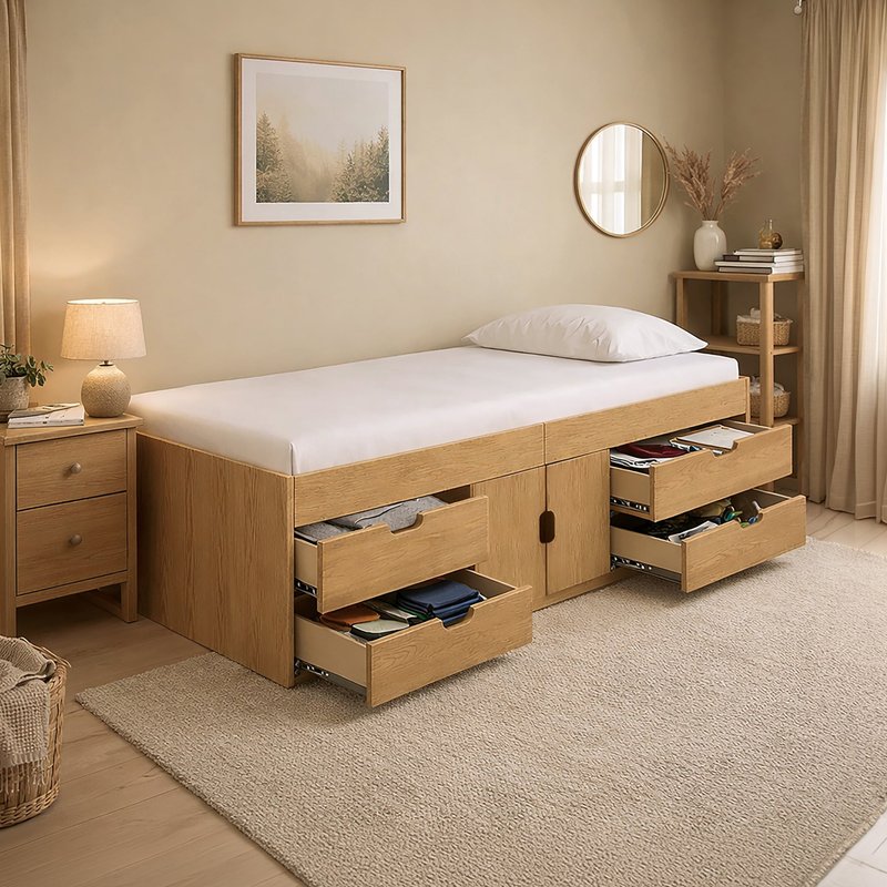 Arctic Kids Cabin 4 Drawer Storage Bed