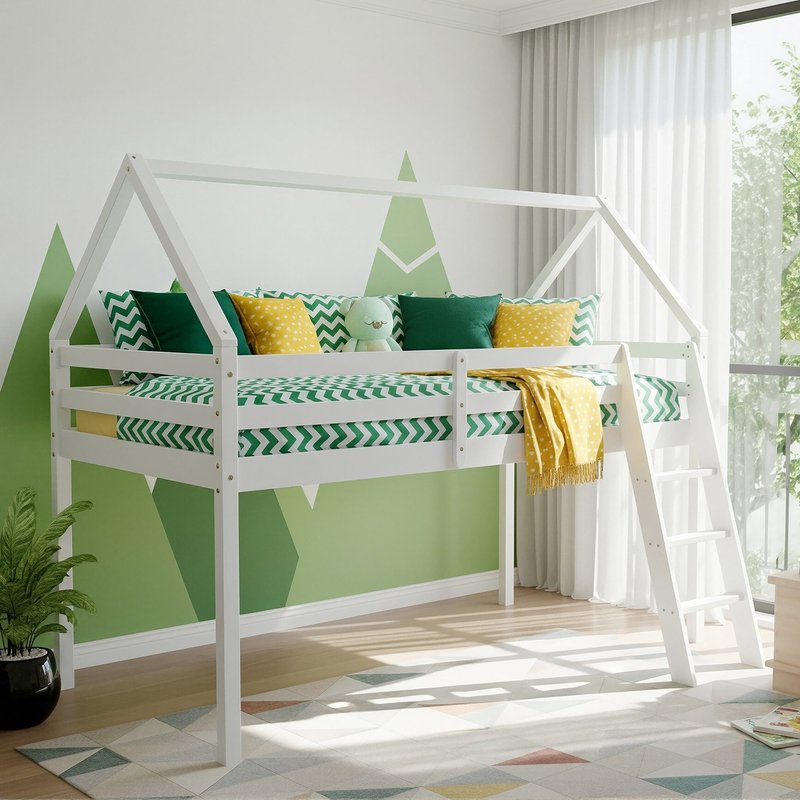 Jinsen Mid-Sleeper Kids Bed