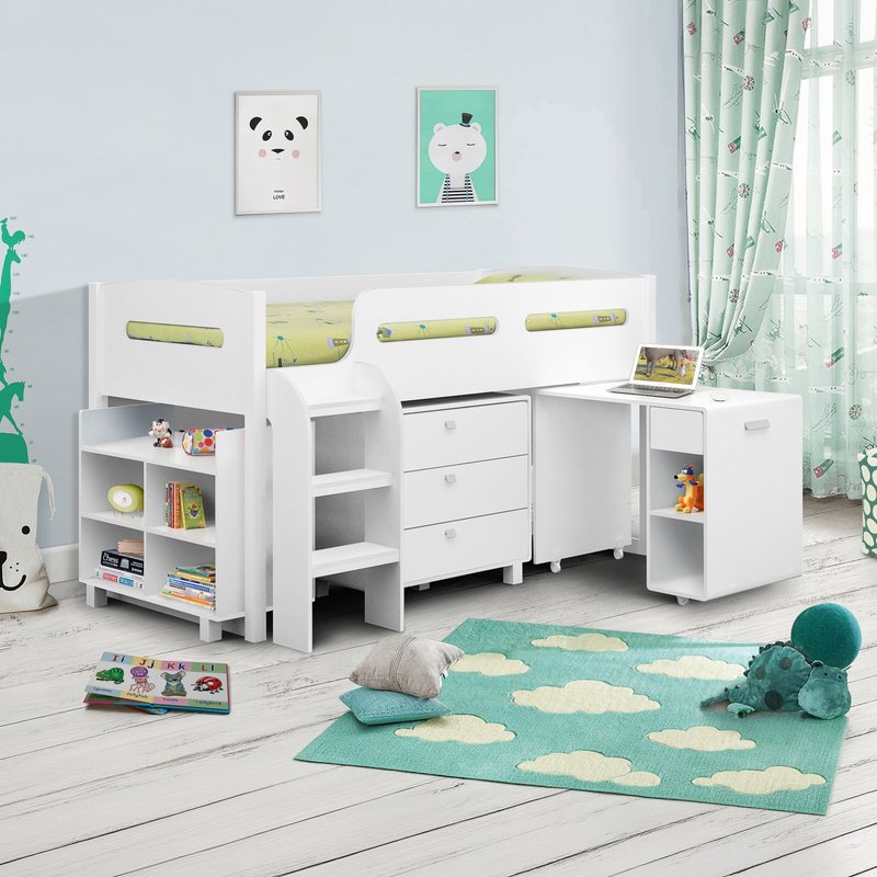 Kimbo Kids Cabin Bed with storage and Desk