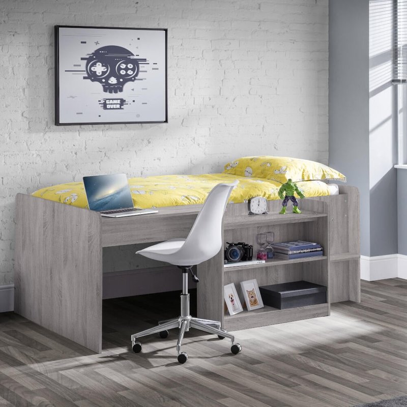 Neptune Kids Mid Sleeper Bed with storage and Desk