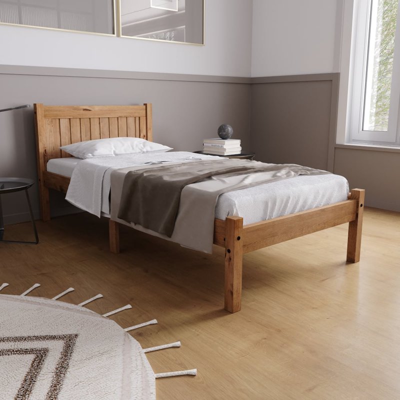 Rio Waxed Solid Pine Wooden Bed Frame