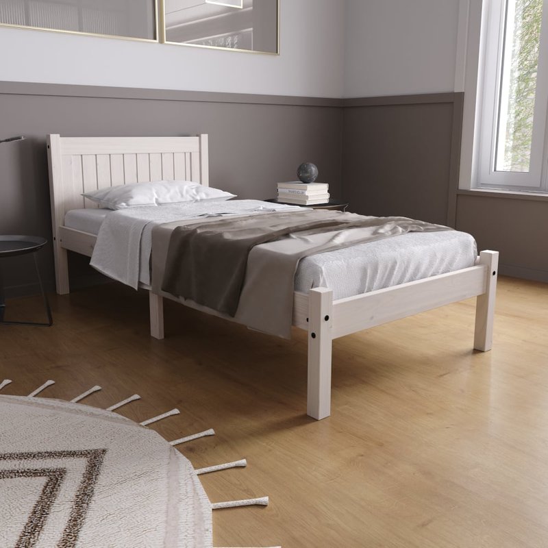 Rio White Washed Solid Pine Bed Frame