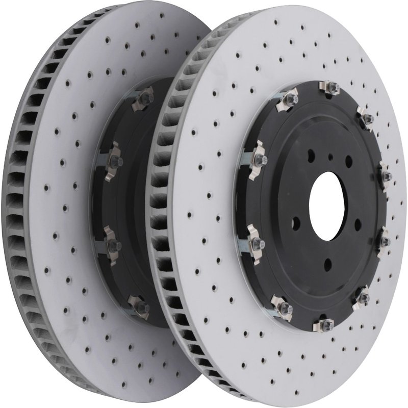 Front Drilled Grooved 390mm Brake Discs For Nissan GTR R35 3.8 V6 07-11