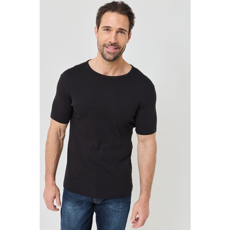Basic Ripp-Shirt, Rundhals