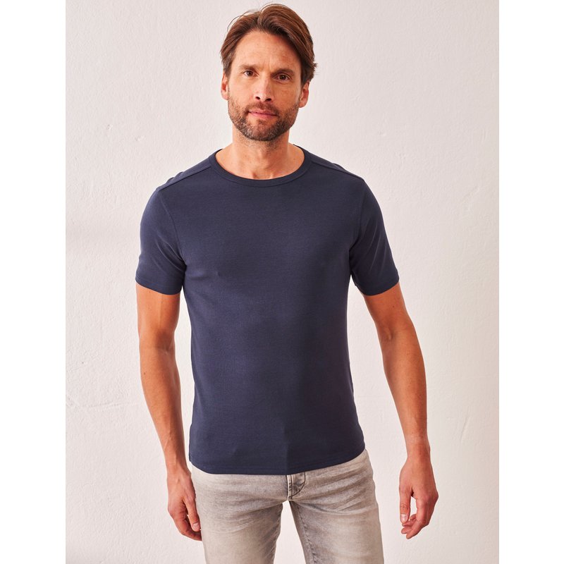 Basic Ripp-Shirt, Rundhals