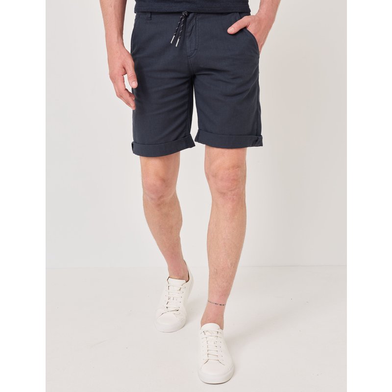 Chino-Shorts aus Leinen-Mix