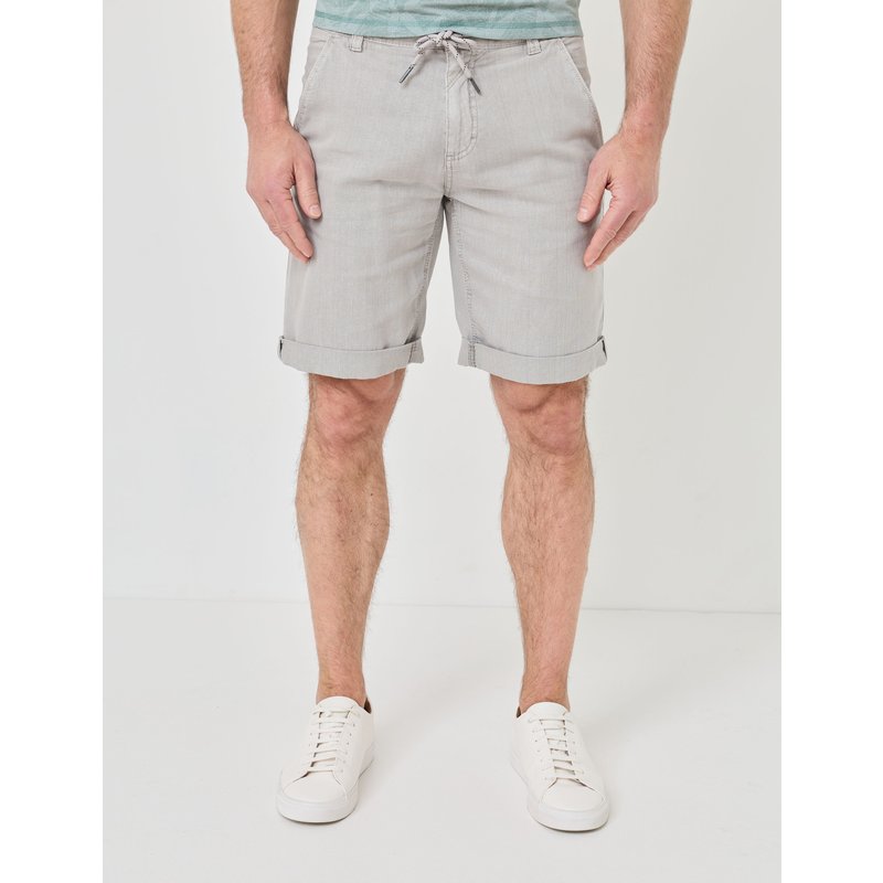Chino-Shorts aus Leinen-Mix