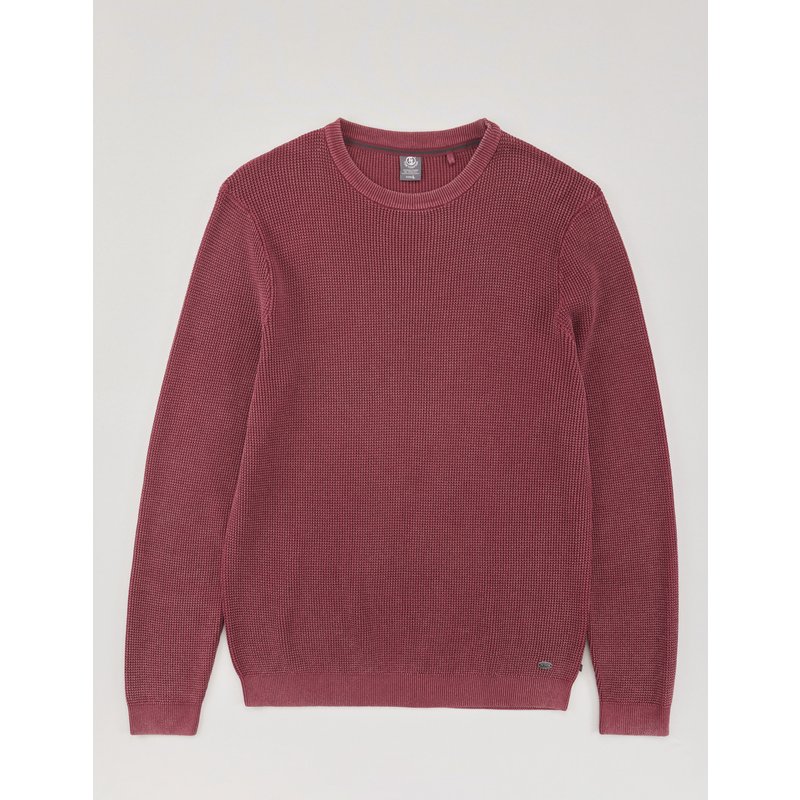 Casual Pullover mit Waffel-Optik