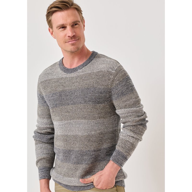 Baumwoll-Pullover mit Rippmuster
