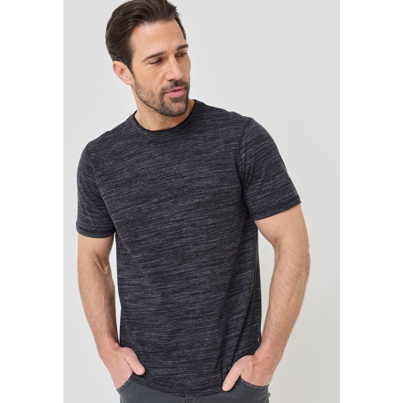 Basic T-Shirt im Melange-Look
