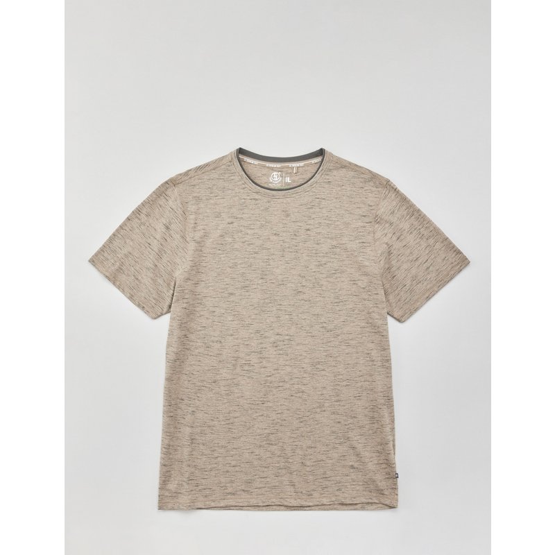 Basic T-Shirt im Melange-Look