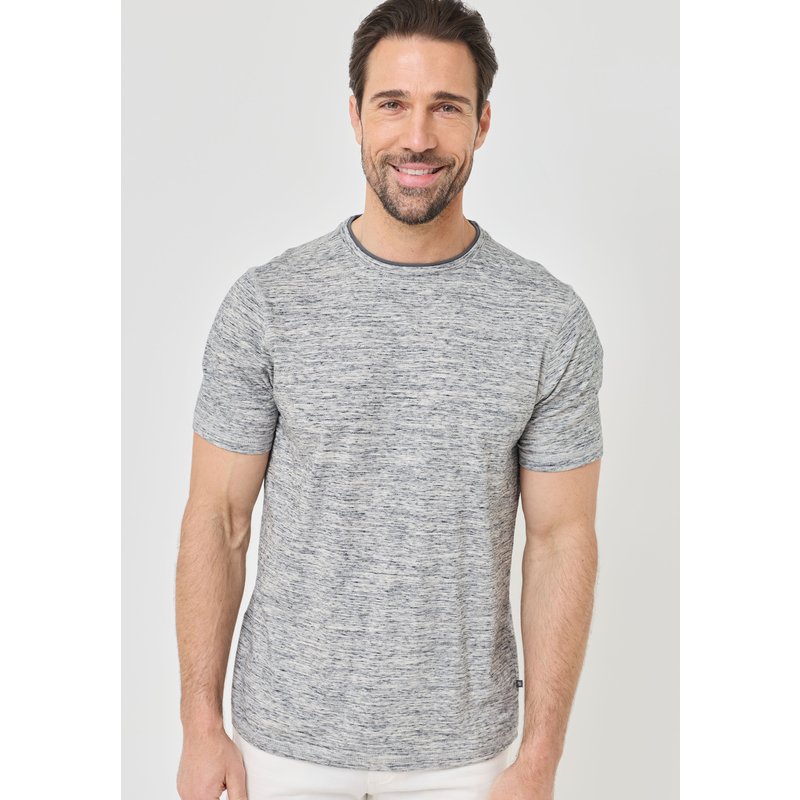 Basic T-Shirt im Melange-Look