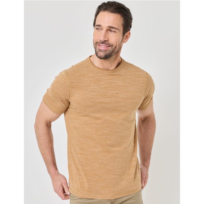 Basic T-Shirt im Melange-Look