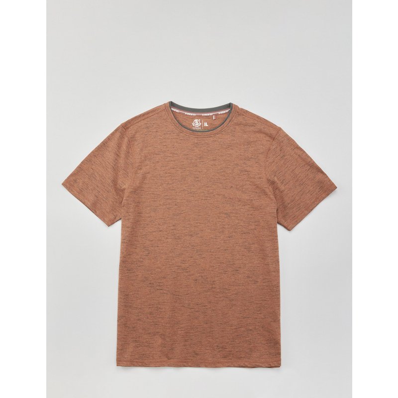 Basic T-Shirt im Melange-Look