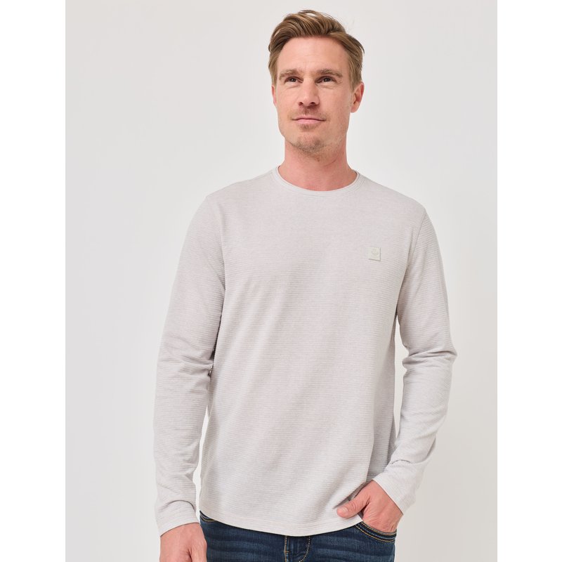 Longsleeve, melierte Struktur-Optik