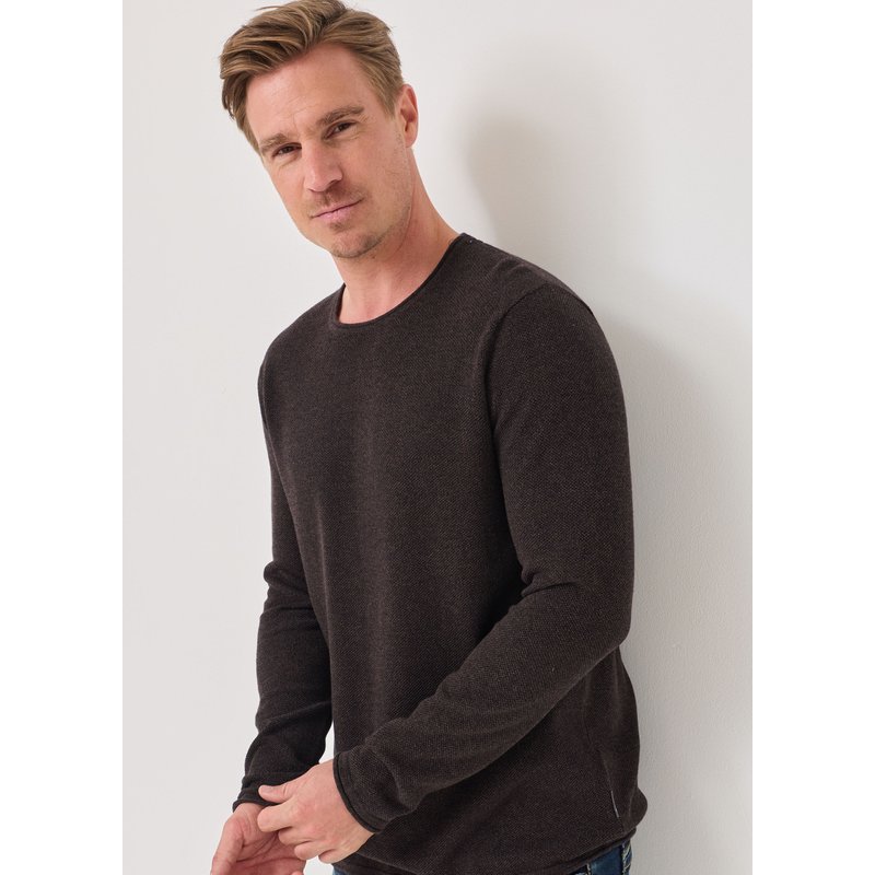 Basic-Pullover mit Struktur-Muster