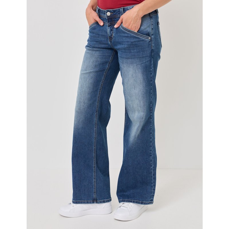 Wide Leg Jeans aus Stretch-Denim