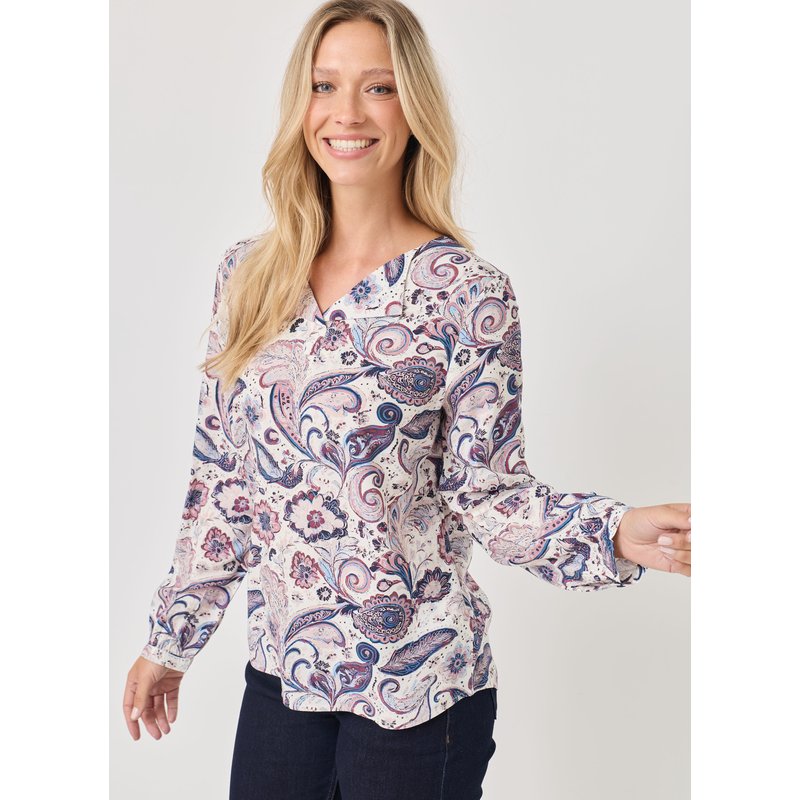 Viskosebluse mit Paisley-Print