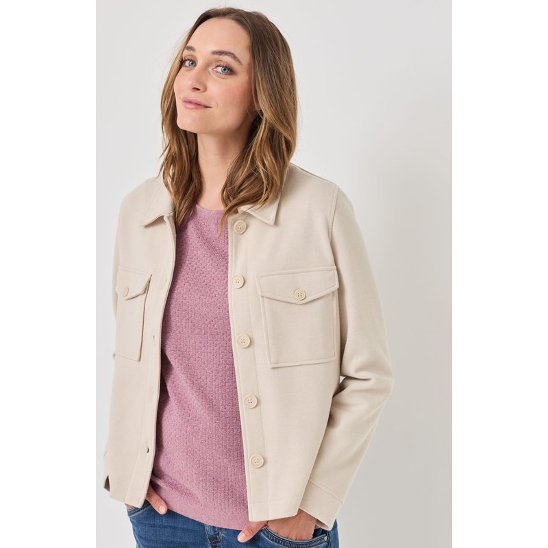 Lockere Hemdjacke aus Jersey