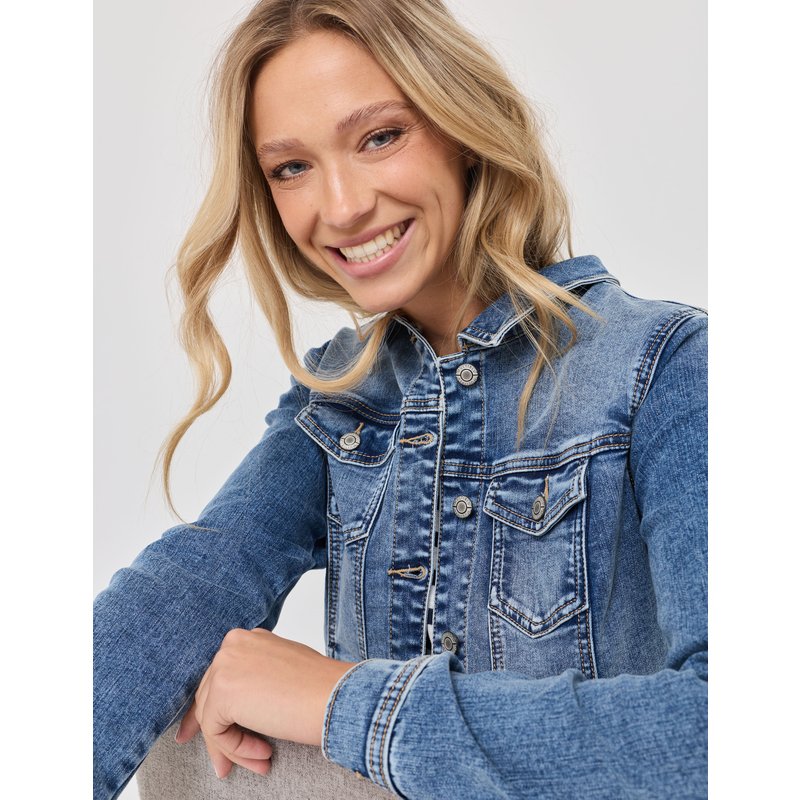 Jeans-Jacke aus Stretch-Denim