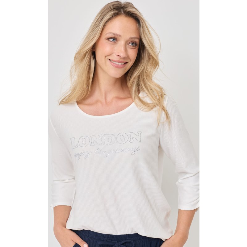 Luftiges Shirt, Glitzer-Applikation
