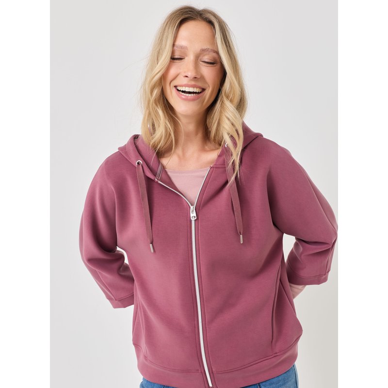 Lässige Sweatjacke, Scuba-Material