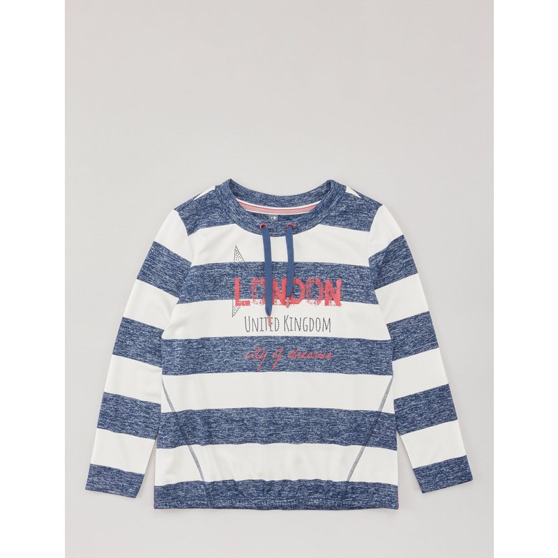 Streifen-Shirt mit Glitzer-Steinen