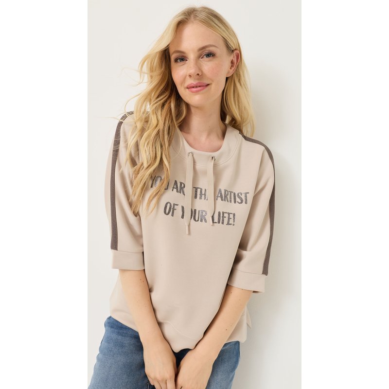 Scuba T-Shirt m. Kontrast-Streifen