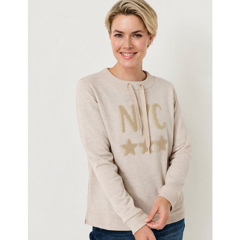 Sweatshirt m. Glitzerapplikation