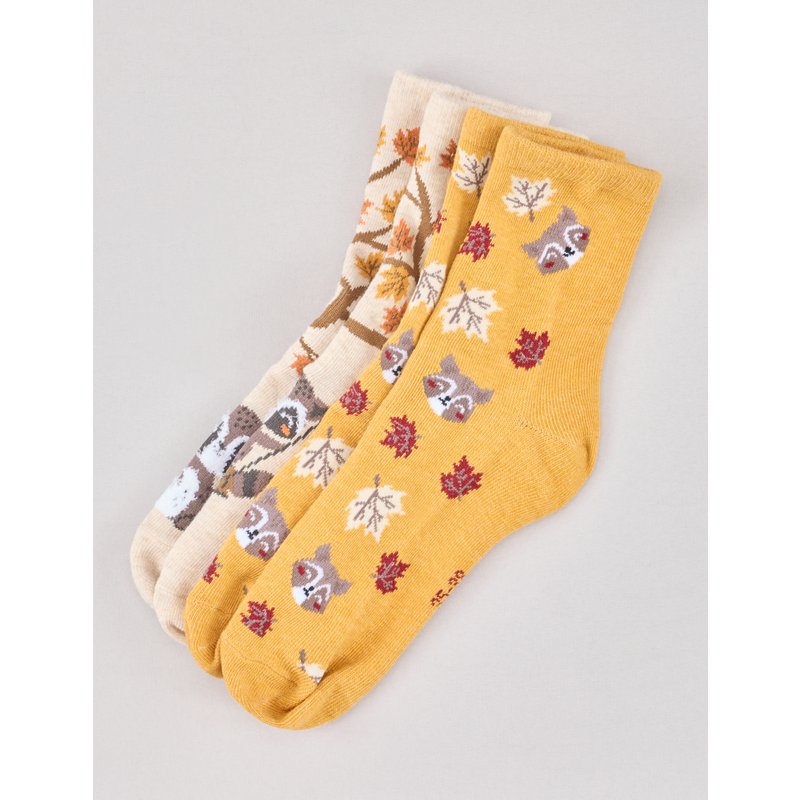 2er Pack Socken, Herbst-Motive