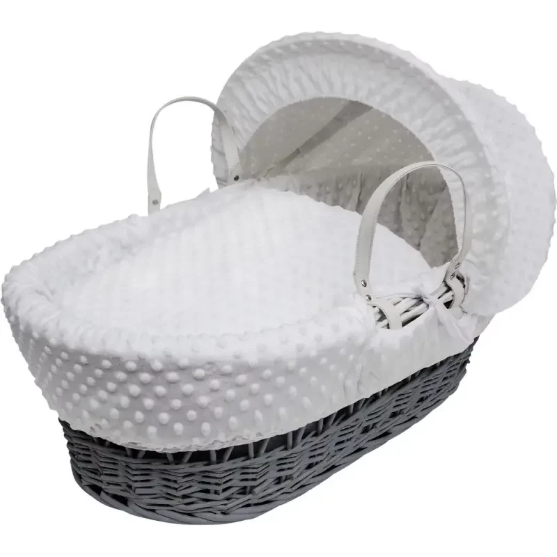 Kinder Valley Grey Wicker Moses Basket