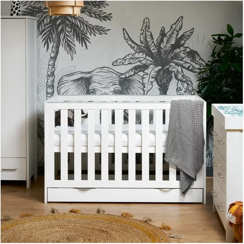 Obaby Nika Mini Cot Bed & Underdrawer