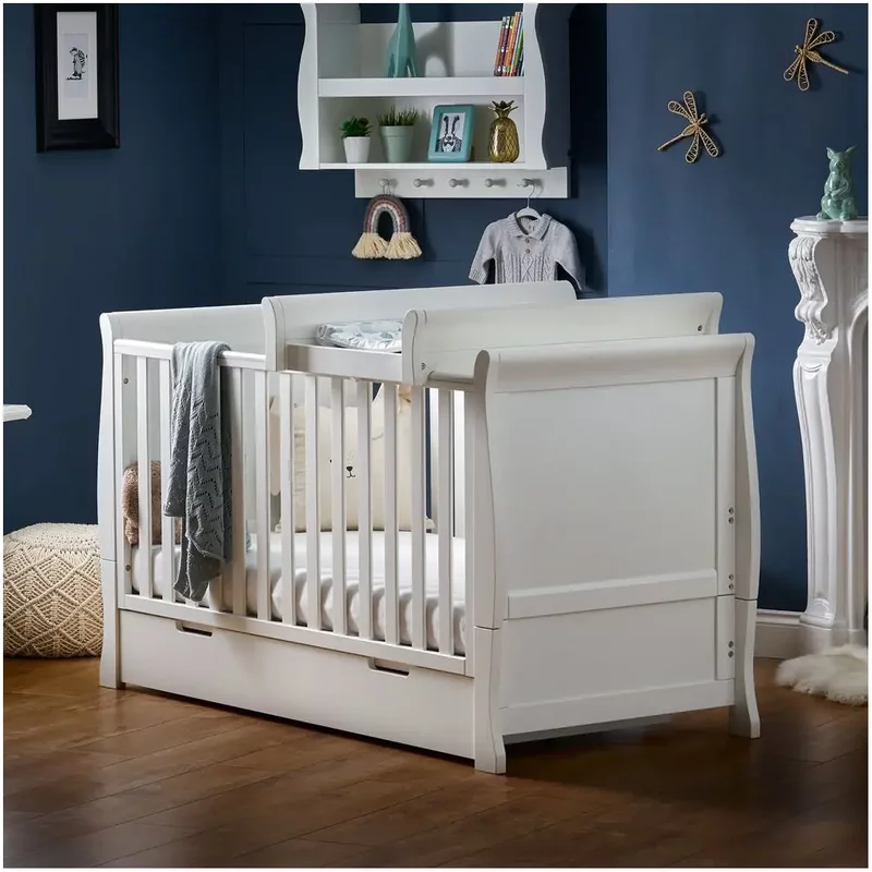 Obaby Stamford Classic Sleigh Cot Bed Including Underbed Drawer