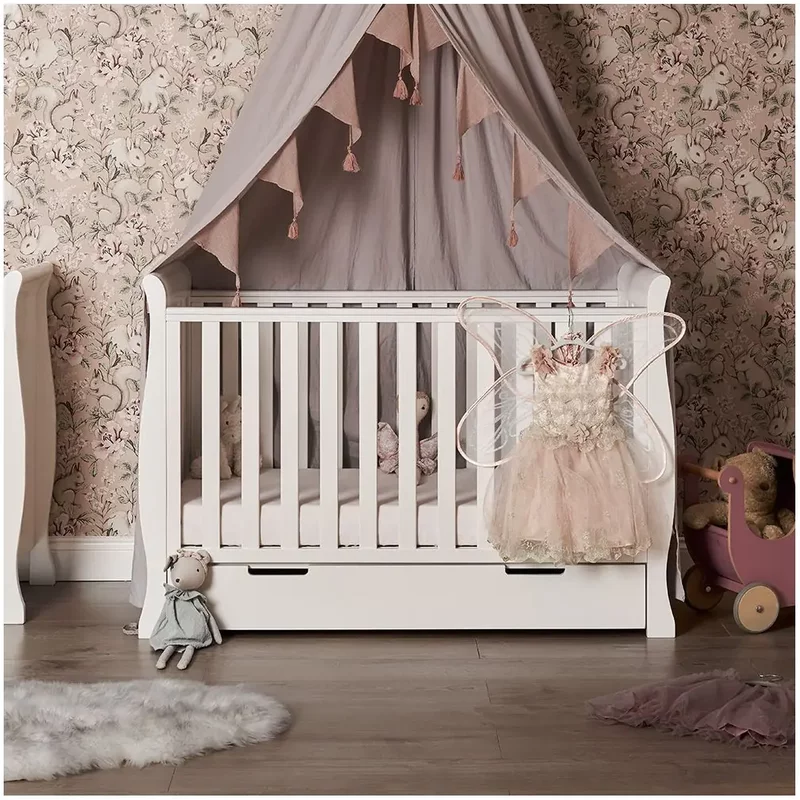 Obaby Stamford Mini Sleigh Cot Bed Including Underbed Drawer
