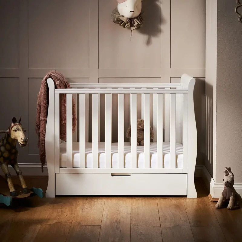 Obaby Stamford Sleigh SPACE SAVER Cot With Under Drawer