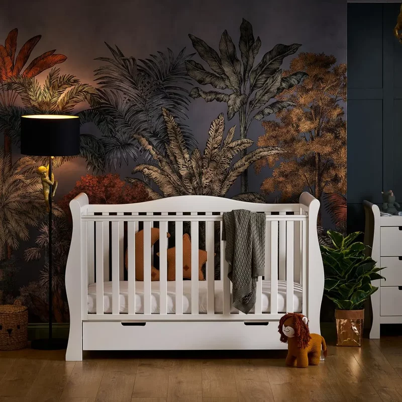 Obaby Stamford Luxe Sleigh Cot Bed Including Underbed Drawer