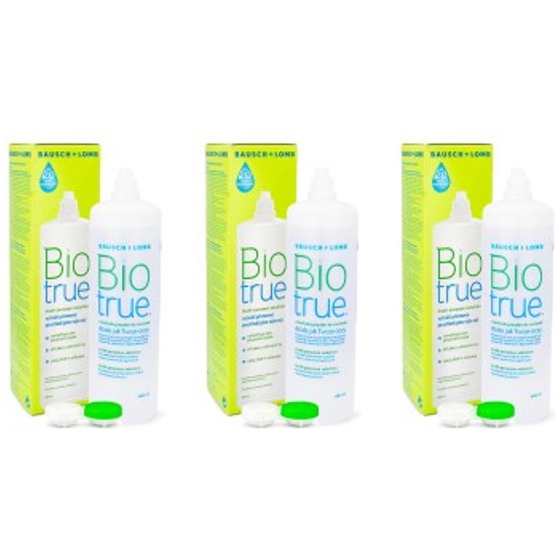 Biotrue Multi-Purpose 3 x 480 ml avec étuis