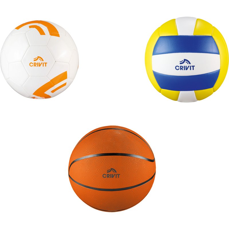 CRIVIT Ballon de football, de volley-ball ou de basket-ball