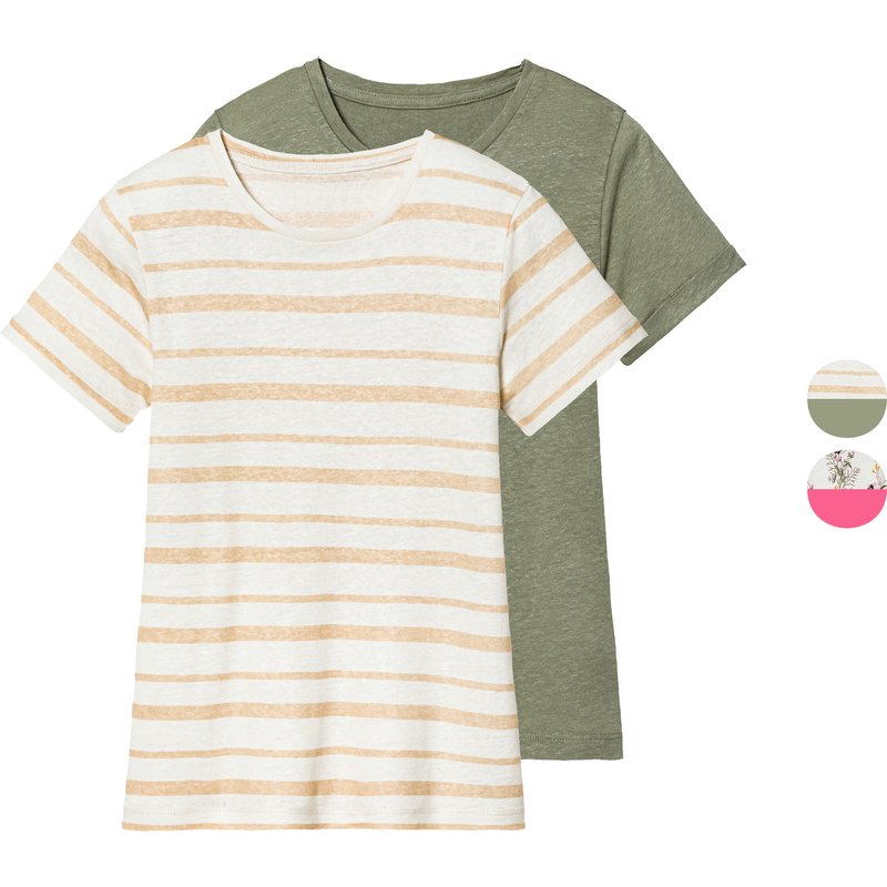 lupilu® Lot de 2 t-shirts en lin enfant