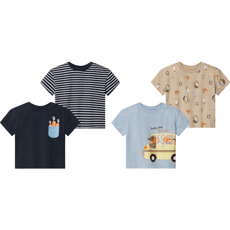 lupilu® Lot de 2 t-shirts bébé