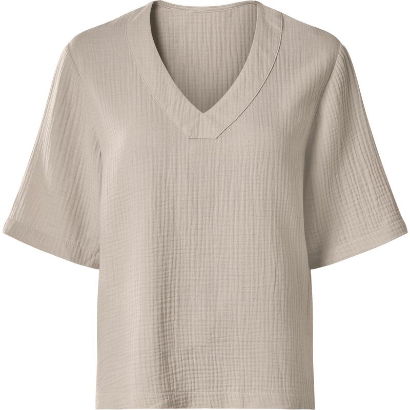 esmara® Blouse en mousseline femme (beige, XS)