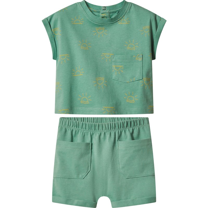 lupilu® Ensemble d’été bébé (vert, 0-2 mois)
