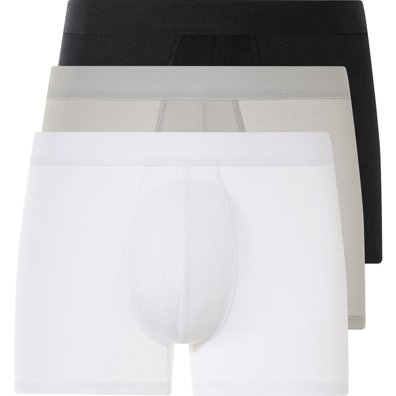 LIVERGY® Lot de 3 paires de boxers homme (noir/gris clair/blanc, S)