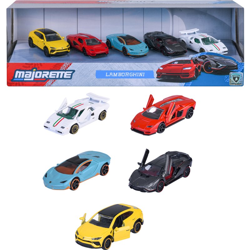 Majorette Coffret cadeau de 5 voitures jouets (Lamborghini)