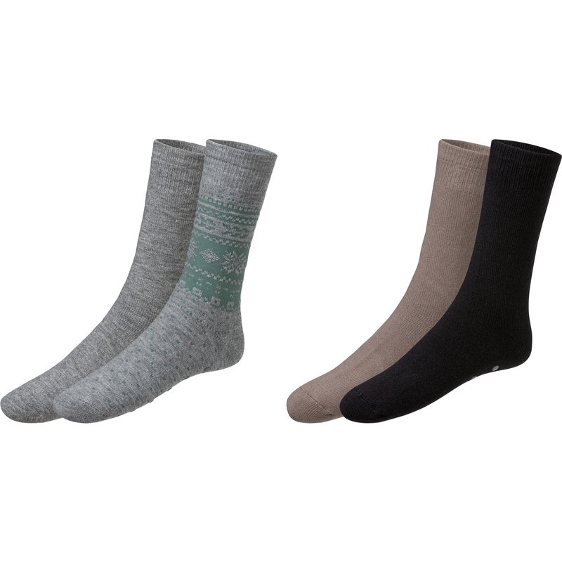 LIVERGY® Lot de 2 paires de chaussettes thermiques homme