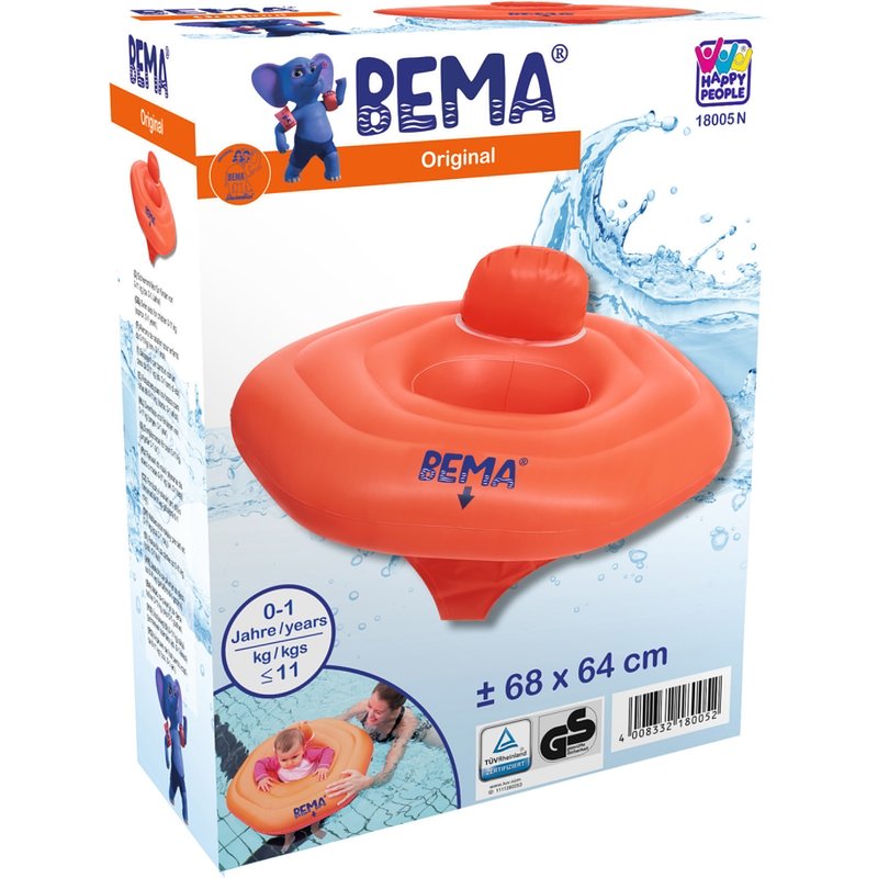 BEMA® Siège de natation ou aide à la natation, pour enfants ( Enfants jusqu'à 11 kg, 68 x 64 cm)