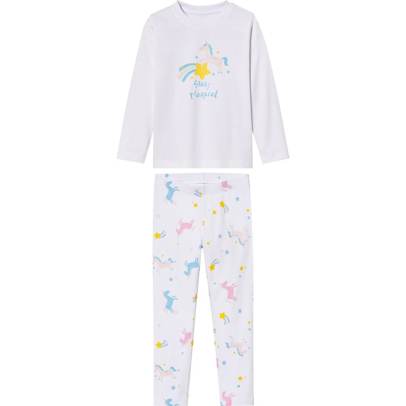 lupilu® Pyjama enfant (6-8 ans, blanc)
