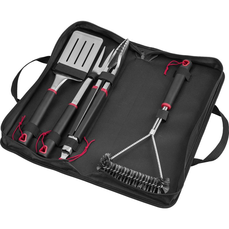 GRILLMEISTER Ustensiles de barbecue en acier inoxydable (couverts Ă barbecue)